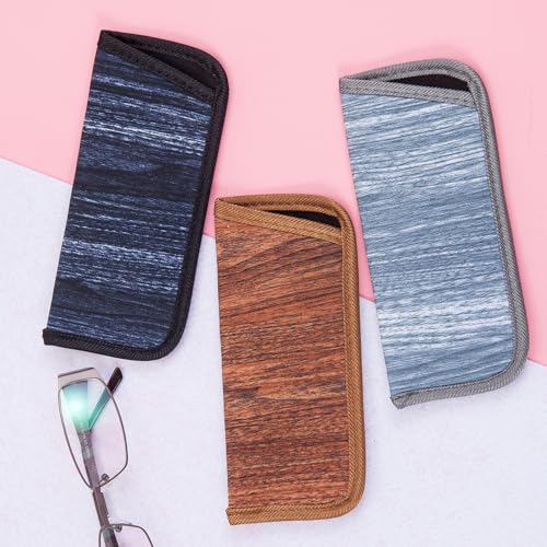 Image of TRIUMPH VISION Reading Glasses Pouch Eyeglass Sleeve Soft Case Slim 3 Pack | Alternative to Bulky Case Lightweight,Neoprene Lined Padded Protect Optical lens Slip in, Cute Pattern Portable for Daily Use