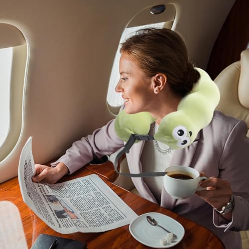 Coussin de voyage pour bloquer la tete oreiller cervical chenille dehoussable