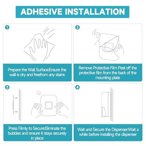 AIKE AK1006 800ML Wall Mounted Soap Dispenser, Plastic Manual Hand Soap Dispenser, Liquid Soap Dispenser for Public Usage, Black - Cosy Home Interiors AIKE AK1006 800ML Wall Mounted Soap Dispenser, Plastic Manual Hand Soap Dispenser, Liquid Soap Dispenser for Public Usage, Black - Image 8