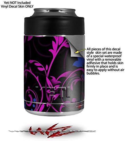 Miniatura 2 de Twisted Garden Hot Rosa y AzulEtiqueta autoadhesiva estilo Skin Wrap Fits Yeti Rambler colster y refrigerador rtic puede (no incluido)