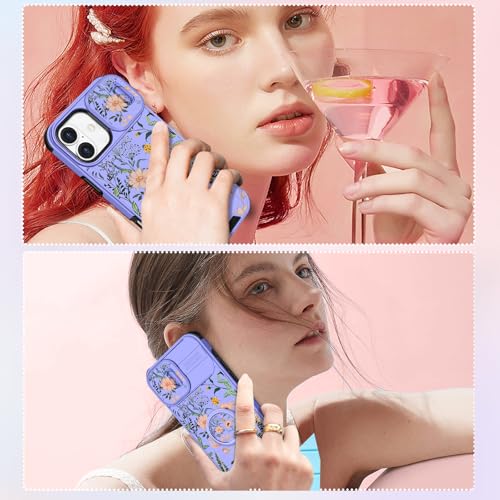 Image of Funermei for iPhone 16 Plus Case - Women Girls Cute Phone Cover Girly Pretty Aesthetic Floral Flower Unique Design with Camera Cover Funda for Apple for iPhone 16 Plus