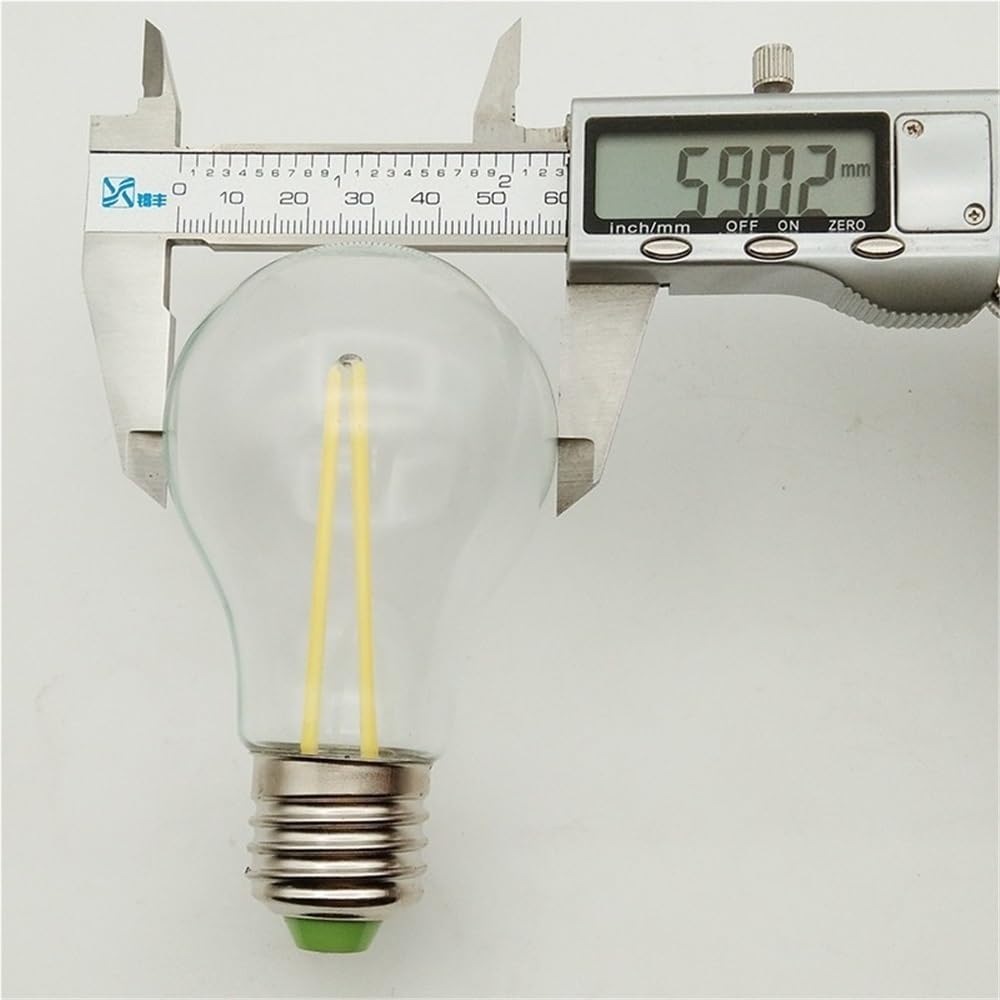 Fengyan Bombillas domésticas, Paquete de 20 bombillas LED de filamento A60, 4 W, E27, CC 12 V/24 V/48 V, estilo retro, transparentes, for decoración de Edison. Iluminación doméstica(Warm White 3000K,E