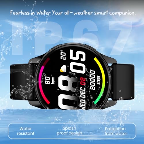 Image of PunnkFunnk Active 2 Smartwatch with 1.39 inch HD Round Display, Bluetooth Calling, Heart Rate & SPO₂ Monitor, 100+ Sports Modes, IP67, Long Battery Life for Men & Women (Black)