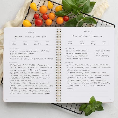 Image of Aesthetic Recipe Book for 100+ Cherished Meals - Blank Cookbook to Write In