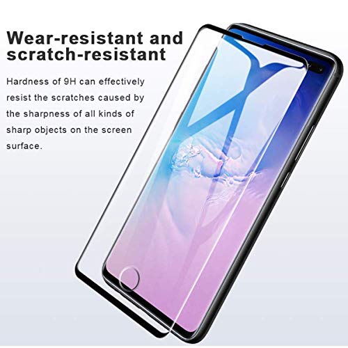 Image of Screen Protector for Samsung Galaxy S10 Black Tempered Glass Edge-to-Edge Full Glue Curved Screen Protector With Installation Kit