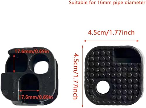 Miniatura 3 de Paquete de 4 piezas de repuesto para sillas de campamento, taburetes de campamento, piezas de soporte de juntas de plástico para tubos de 58