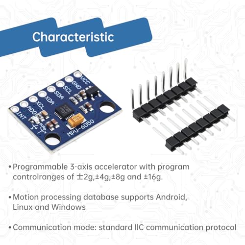 Gyroscope MPU-6050 stabilisateur 3 axes anti vibration pour robotique et Raspberry Pi