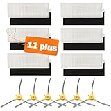 Eufy Vacuum Replacement Parts Compatible with Eufy Robovac 11+, Eufy 11 Plus Vacuum Cleaner Accessories - Filters and Side Brushes (Pack of 12)