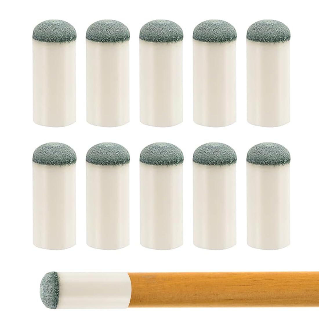 WeddHuis Cabezales para Tacos De Billar, Paquete De 10 Puntas para Tacos Billar, No Requiere Pegamento, Puntas De Repuesto para Taco De Billar De 13 Mm