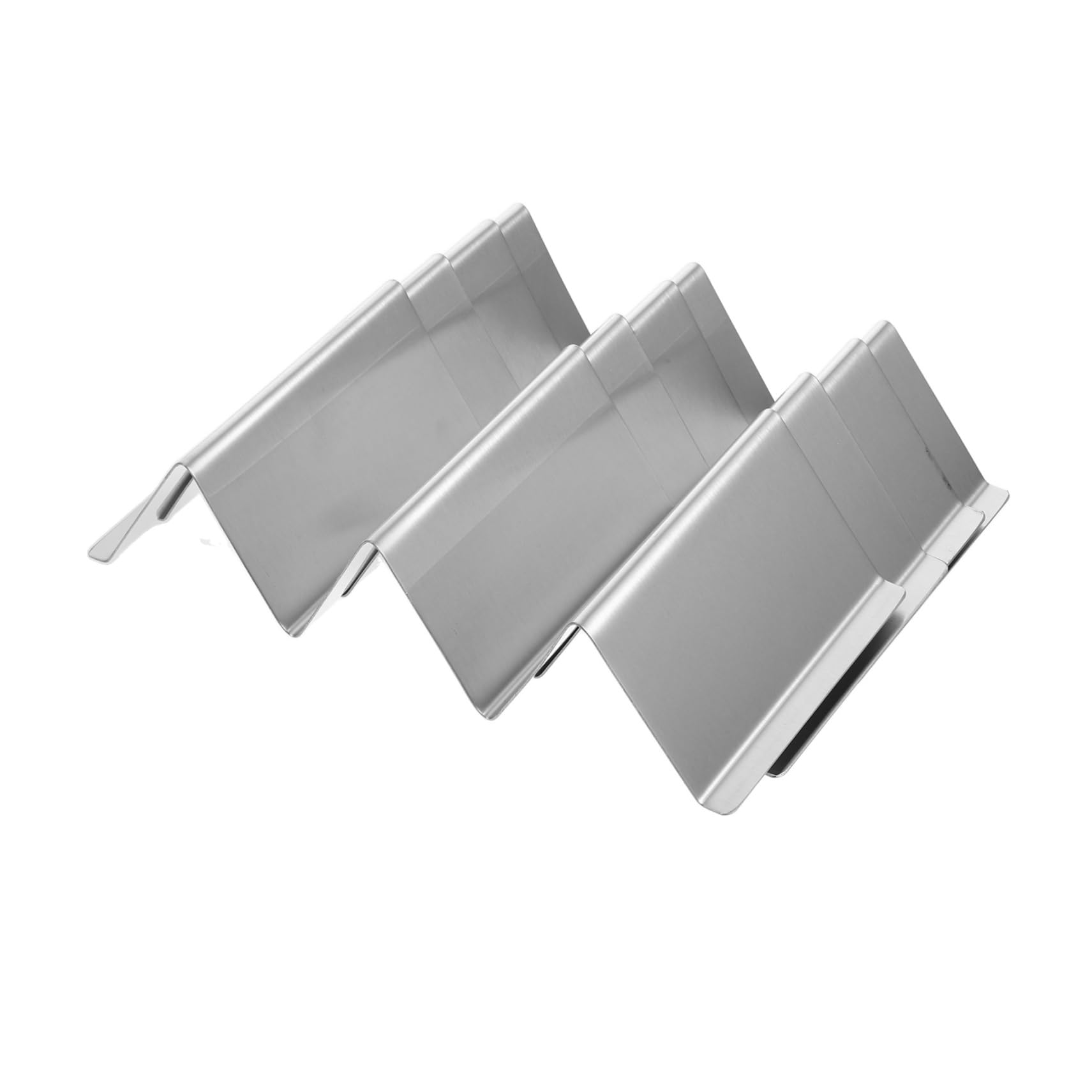 Unomor 4-piece Stainless Steel Taco Holder Set Hard Tray Stand for Tortillas Metal Tray Accessory