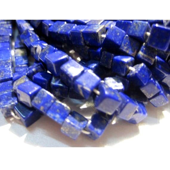 Lapis-lazuli naturel AAA perles box 5mm fil 20cm pour bijoux haut de gamme