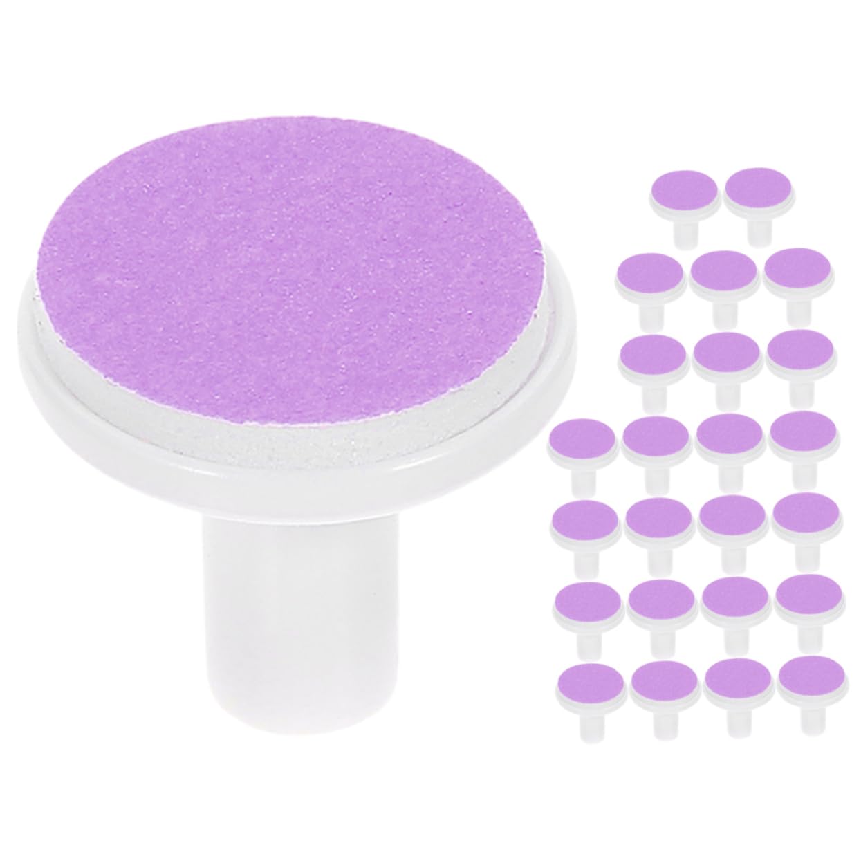 FRCOLOR 24 pcs Electric Nail File Pads for Replacement Grinding Heads for Nail Trimmer Easy to Use and Install