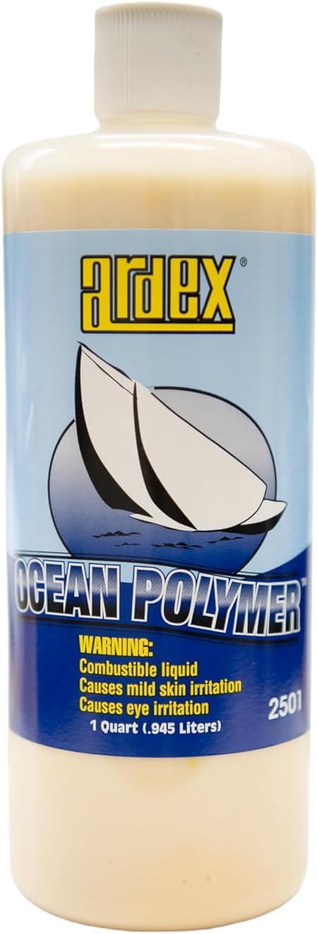 Ardex Ocean Polymer 2501 High Gloss Marine and Automotive Sealant - long lasting sun & salt protection for boats, cars, RVs and aircraft - Easy Application - 1 Quart