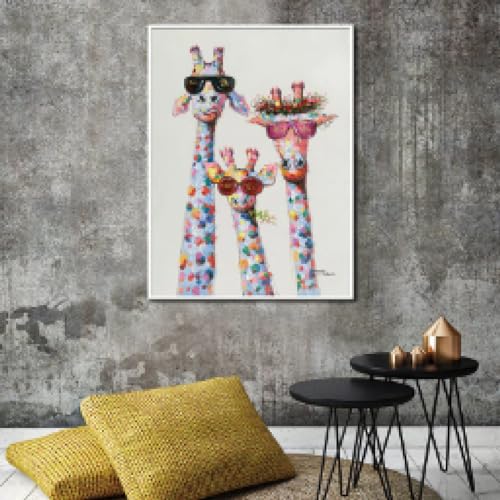 Graffitis et peintures d'animaux sur toile déco pour mur de salon