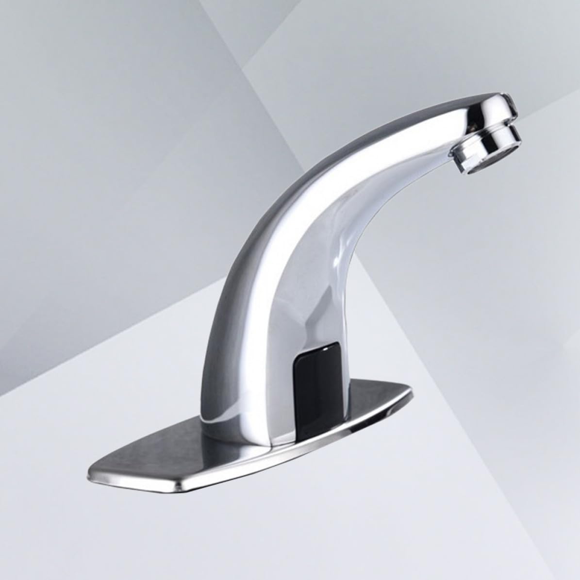 Toddmomy Grifo Automático Función Ahorro de Agua para Lavabo de Baño Sensor Infrarrojo Cobre Plateado y Encendido/apagado Automático