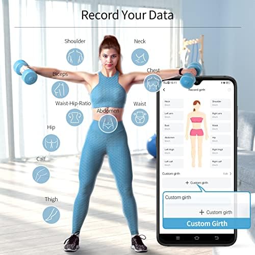 Measuring Tape for Body, Purenext Smart Body Tape Measure with LED Display, Digital Retractable Body Measuring Tape for Fitness, Muscle Gain, Bodybuilding, Weight Loss