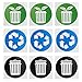 Omabeta Papierkorb Aufkleber Mülleimer Aufkleber Recycling Aufkleber Papieraufkleber 60 Stück/Set für Aluminiumdosen
