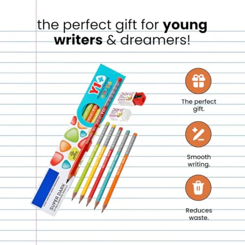 Image of ncgifts Personalized Pencils with Name for Kids 20 Pcs - Customized Name Pencil Set for Kids with Free Eraser & Sharpener - Engraved Name Ideal for School, Birthday & Return Gifts