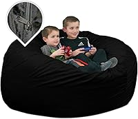 Vista 1 de ULTIMATE SACK 4000 (4 pies) Funda para silla puff en varios colores solo funda (4000, piel negra)