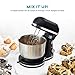 DASH Delish by DASH Compact Stand Mixer, 3.5 Quart with Beaters & Dough Hooks Included - Black