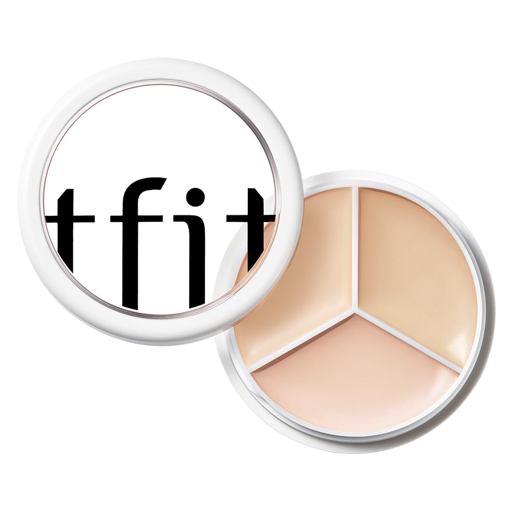 TFIT Cover Up Pro Concealer - Triple Palette | High-Pigmented, Full Coverage & Crease-Proof | Korean Concealer for Dark Circles, Redness & Blemishes (00 Light, 15g)-picture-41