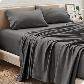 Bare Home Split Head Flex King Sheet Set - 1800 Ultra-Soft Microfiber Bed Sheets - Double Brushed - Deep Pockets - Easy Fit - 4 Piece Set - FlexTop King Bedding Sheets (Split Head Flex King, Grey)