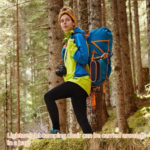 PEAKTOP Aluminiumrahmen Campingstuhl Ultraleicht, Campingstuhl Faltbar Klein Bis 140 Kg, Tragbarer Klappbare Campingstühle, Klappstuhl Camping Leicht Für Picknick Angeln Outdoor Beach