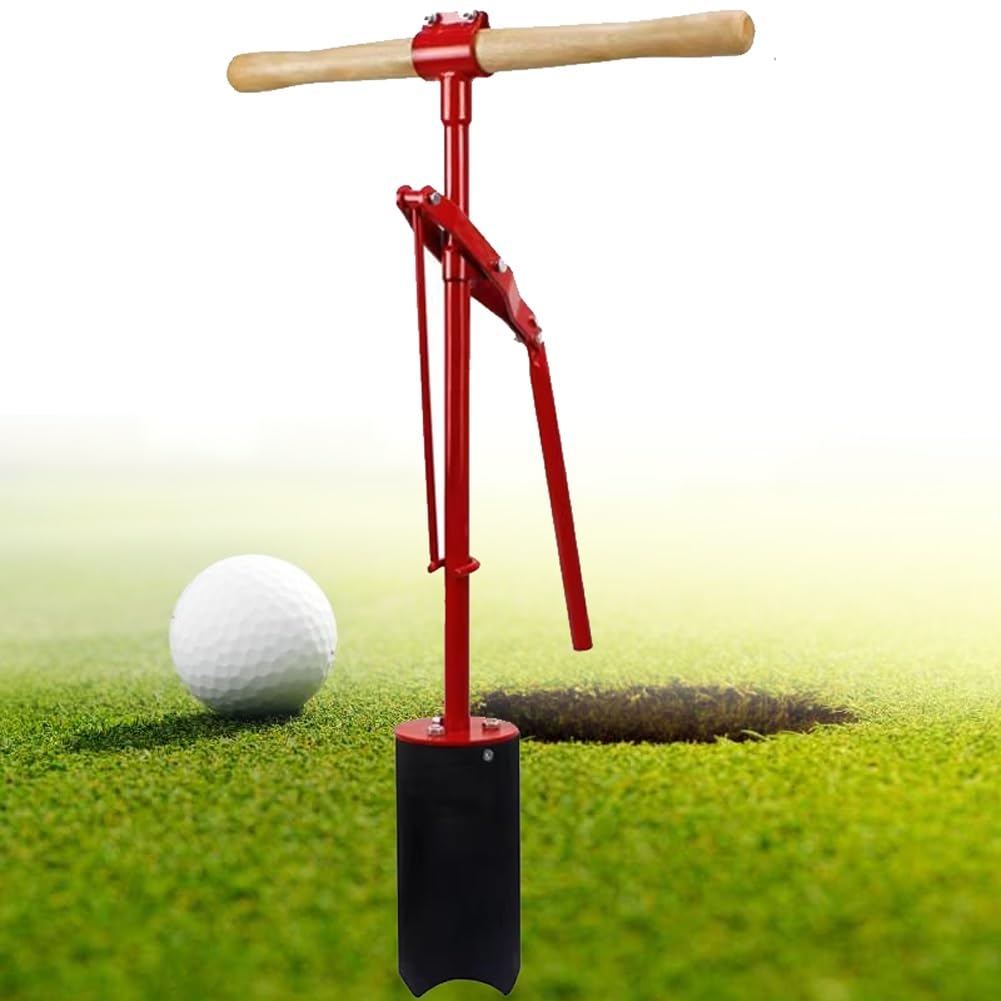 Sucrfxj One Color Golf Putting Green Hole Cutter, Golf Hole Digger Cutter Green Lever, Putting Green Lever Action Hole Cutters Punch Machine, Manual Golf Hole Case Cutter With Handle For Putting Greens