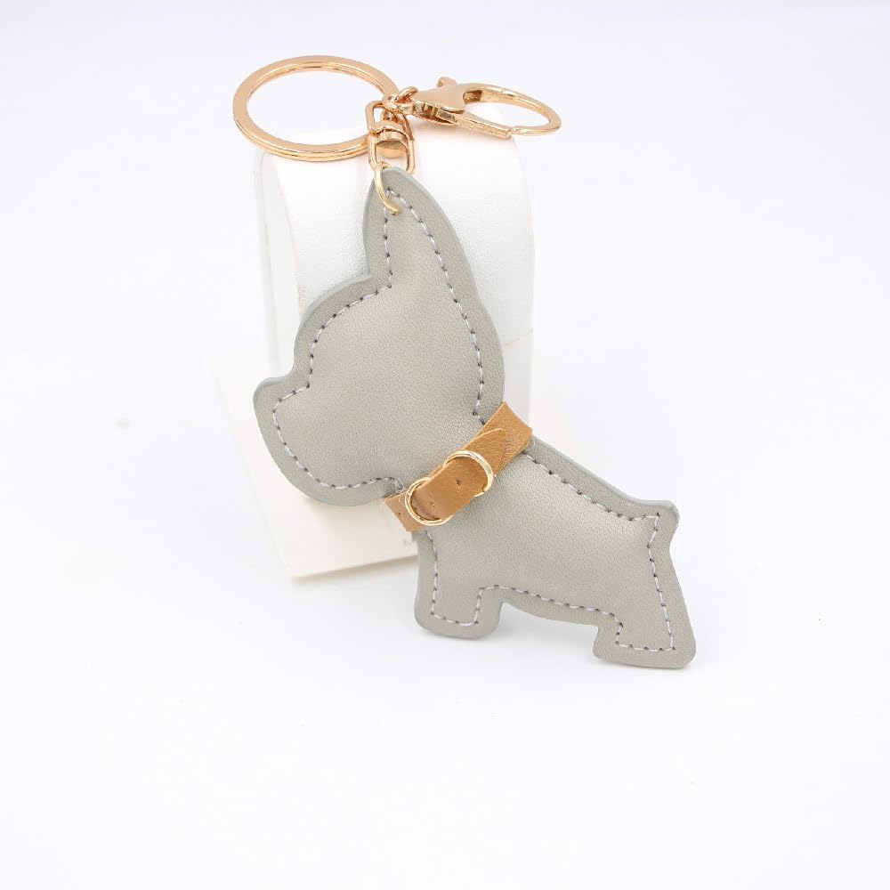 QTMY Leather Dog Keychain Keyring for Women,Purse Charms for Handbags,248 - Image 2