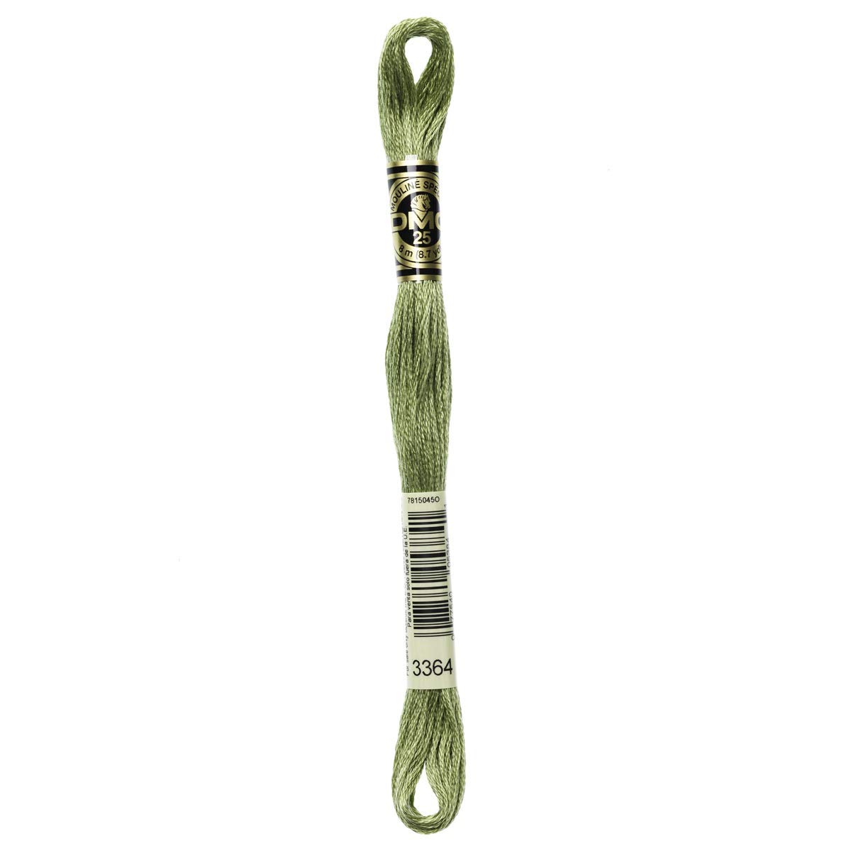 DMC Embroidery Floss Mouline Stranded Cotton Thread for Hand Embroidery and Sewing - Colour No: 3364-4 x 8m Skeins