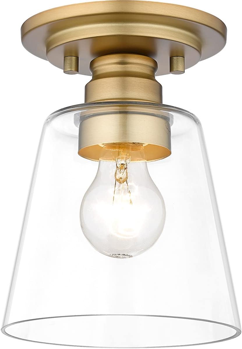 Z-Lite 1 Light Flush Mount 428F1-OBR, Olde Brass