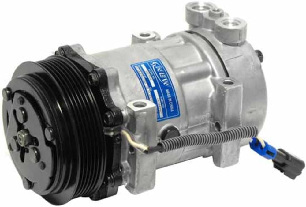 Technical Precision Replacement for Peterbilt 379 Year 2005 6 Groove SANDEN SD7H15 Style AC Compressor with 125MM Clutch