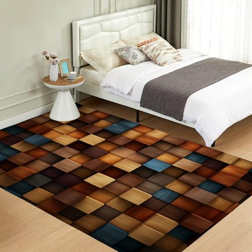 Tapis géométrique 3D effet visuel unique pour grand salon - 5