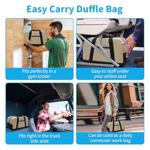 Image of Apenze Small Gym Bag 14 inch lightweight Carry On Mini Duffel Bag for Travel Sport - Camel