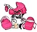 Kamil, Classic 3-in-1 Travel System with 4 STATIC (FIXED) WHEELS incl. Baby Pram, Car Seat, Pushchair & Accessories (3-in-1 Travel System, Pink & Polka Dots)
