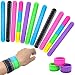 FROG SAC 12 Ruler Slap Bracelets for Kids - Silicone Ruler Snap Bracelets - Stocking Stuffers for Kids, Party Favors, Goodie Bag Fillers,Treasure Box Prizes, Teacher Rewards for Students, Bulk