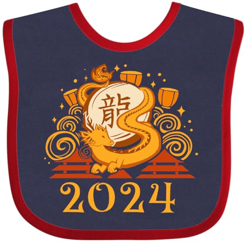 Image of inktastic 2024 Chinese New Year Dragon Baby Bib