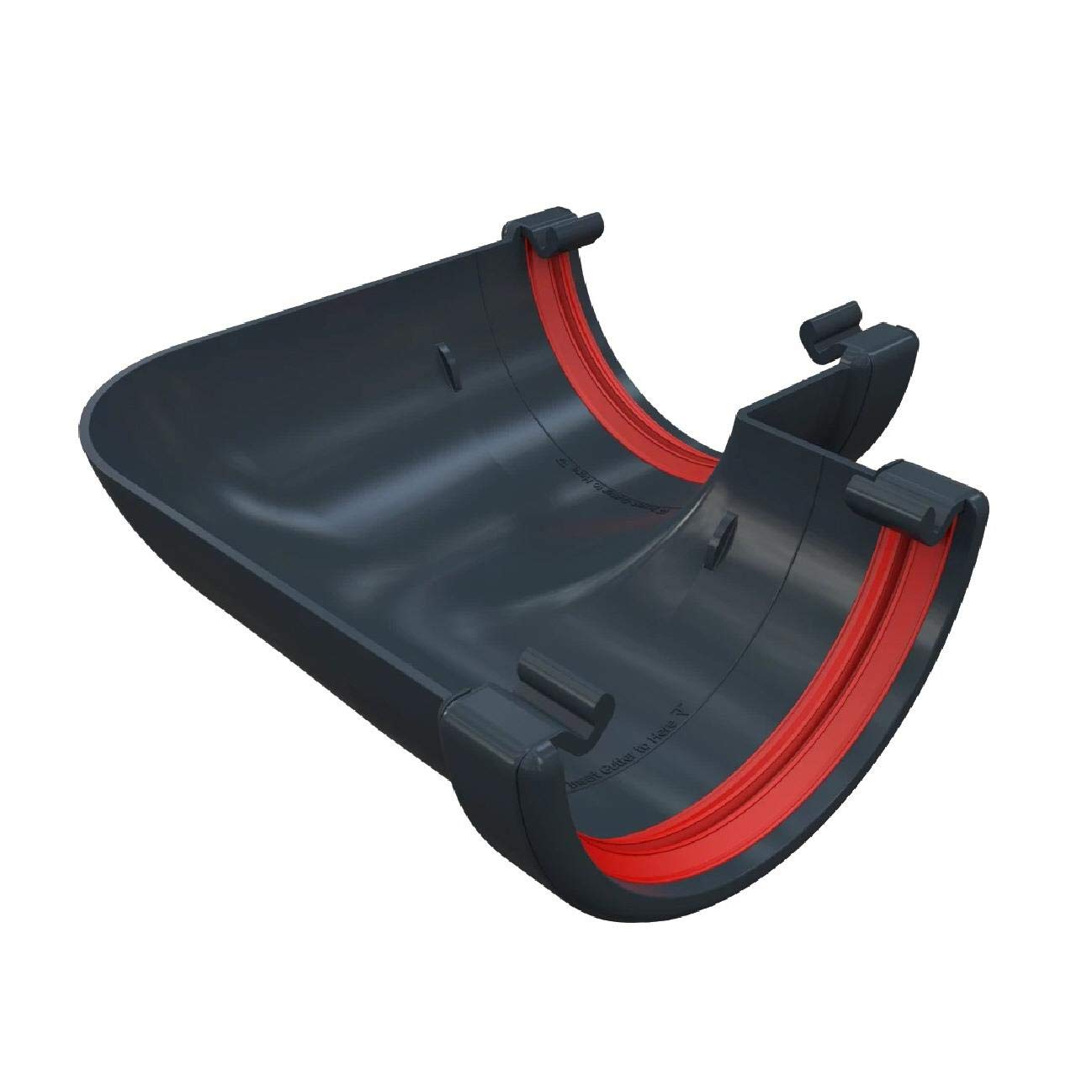 Freeflow Anthracite Grey Round Gutter 90 Degree Angle Joint, 112Mm Rain Water Systems