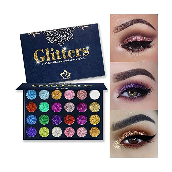 Aolailiya-24-Color-Pressed-Glitter-Eyeshadow-Palette-Mineral-Ultra-Shimmer-Makeup-Palette-Eye-Shadow-Powder-Long-Lasting-Waterproof Aolailiya 24 Color Pressed Glitter Eyeshadow Palette - Mineral Ultra Shimmer Makeup Palette Eye Shadow Powder Long Lasting Waterproof