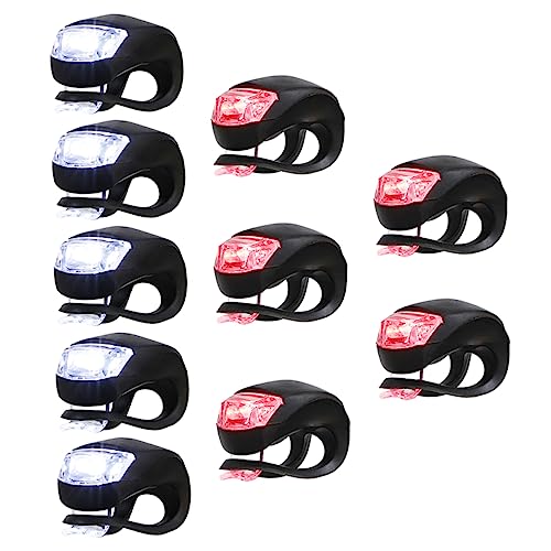 BRIGHTFUFU Elastic Waterproof Bike Gear Tail Lights 10pcs Set Cycling Headlight Bright Bulbs for Night Safety