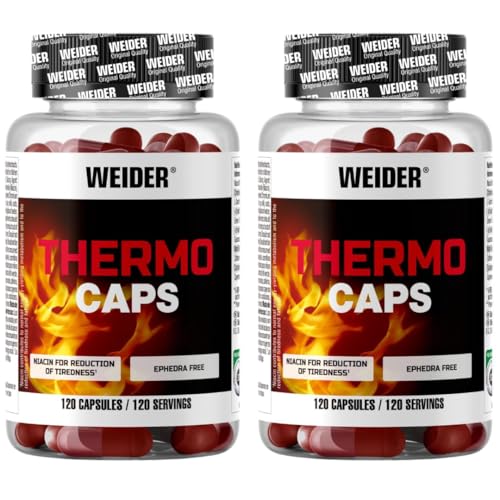 Thermo Caps Disminuye el Apetito, Potente Fórmula Termogénica con Cafeína; Enriquecido con Cromo, Cúrcuma, L-Carnitina (2) (2 Unidad) (2 Unidad)