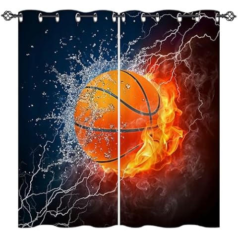 ANHOPE Sports Theme Blackout Curtains Set Cover