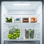 Tiawudi Set of 10 Clear Plastic Storage Bins, 4 Large and 6 Small Stackable Storage Containers for Pantry Organization, Organizer Bins for Home, Kitchen, Bathroom, Office, Cabinet Shelf Organizers - Image 5