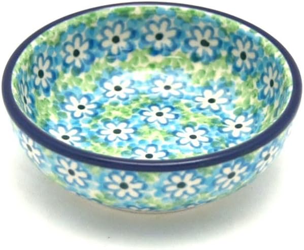 Polish Pottery Dish - Round Food Prep - Key Lime