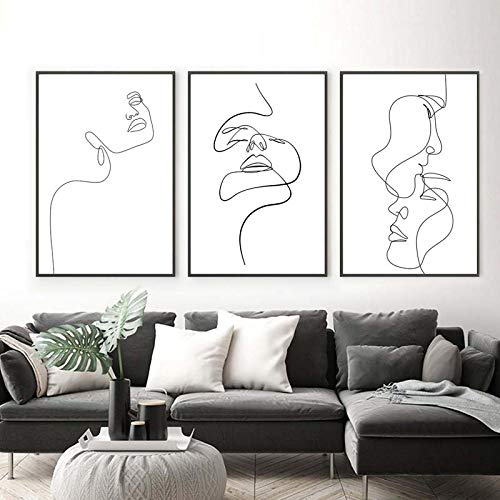 Posters nórdicos de cuerpo femenino para decorar paredes de salones modernos