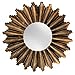 Kole OF546 Wall Mirror Antiqued Bronze Sunburst Wall Mirror