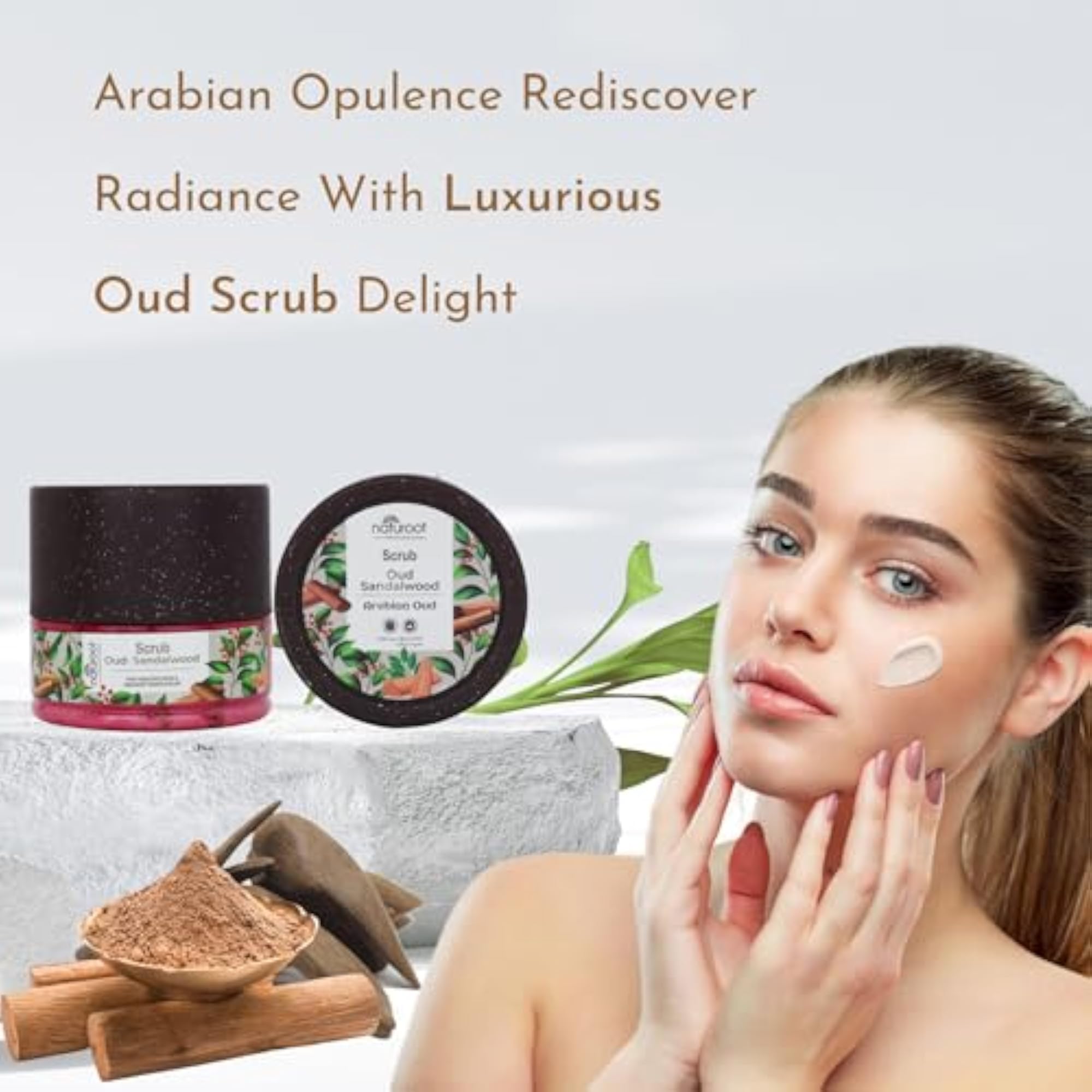 Oud Body Scrub with Oud and Sandalwood Extract, Exfoliating