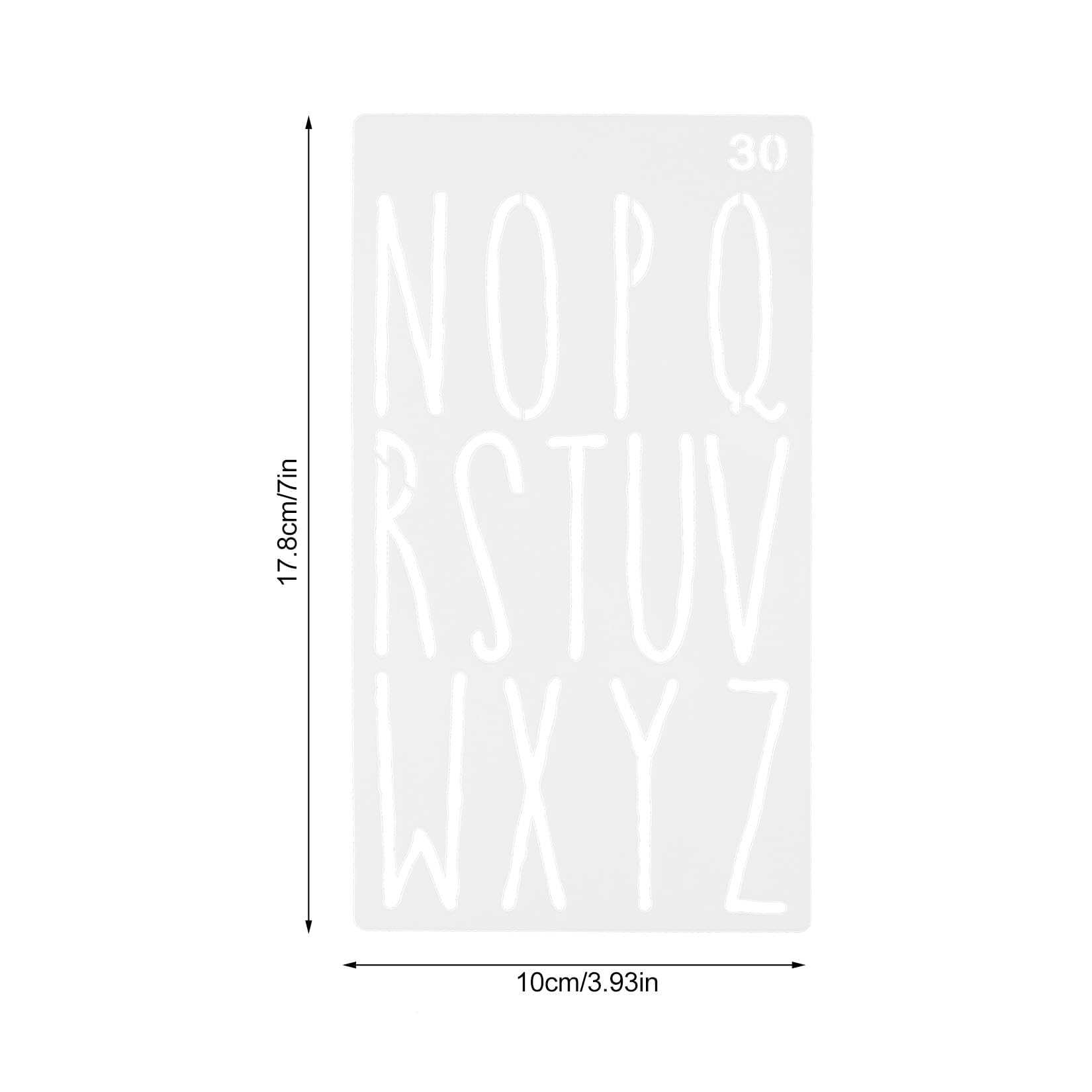 30 Pz Stencil per Lettere, Stencil in Numero Alfabeti per Pittura, Stencil di Lettere in Plastica Riutilizzabile, Stencil per Pittura Numero e Alfabeto per Scrapbooking Disegno Graffiti Scrittura