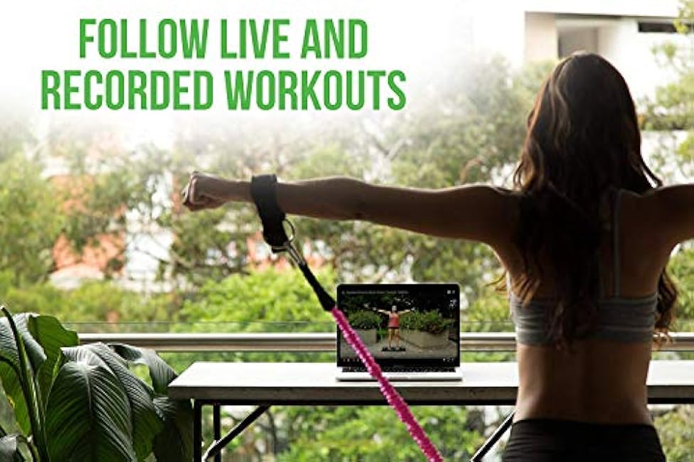 BodyBoss Home Gym 2.0 - Full Portable Gym Home Workout Package, Includes a Set of Resistance Bands (2) - Collapsible Resistance Bar, Handles + More- Full Body Workouts for Home, Travel or Outside