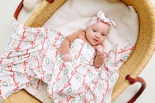 Image of Copper Pearl Swaddle Blankets for Newborns | Soft Stretchy Receiving Blankets for Boys and Girls | Large 46 x 46 Inch Baby Blankets | Lightweight and Breathable Swaddles | Jolly